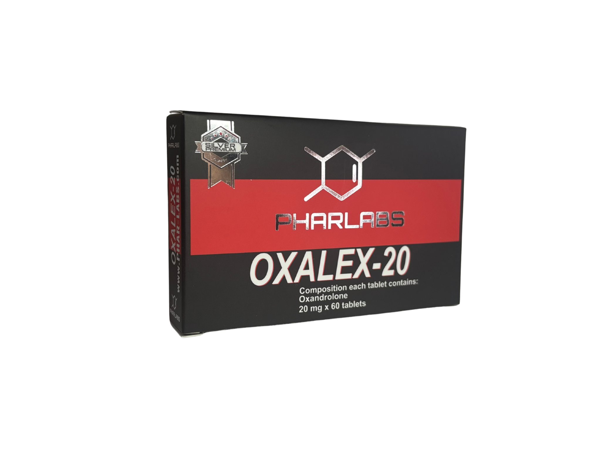 "OXALEX 20 MG (OXANDROLONA) PHAR LABS SILVER