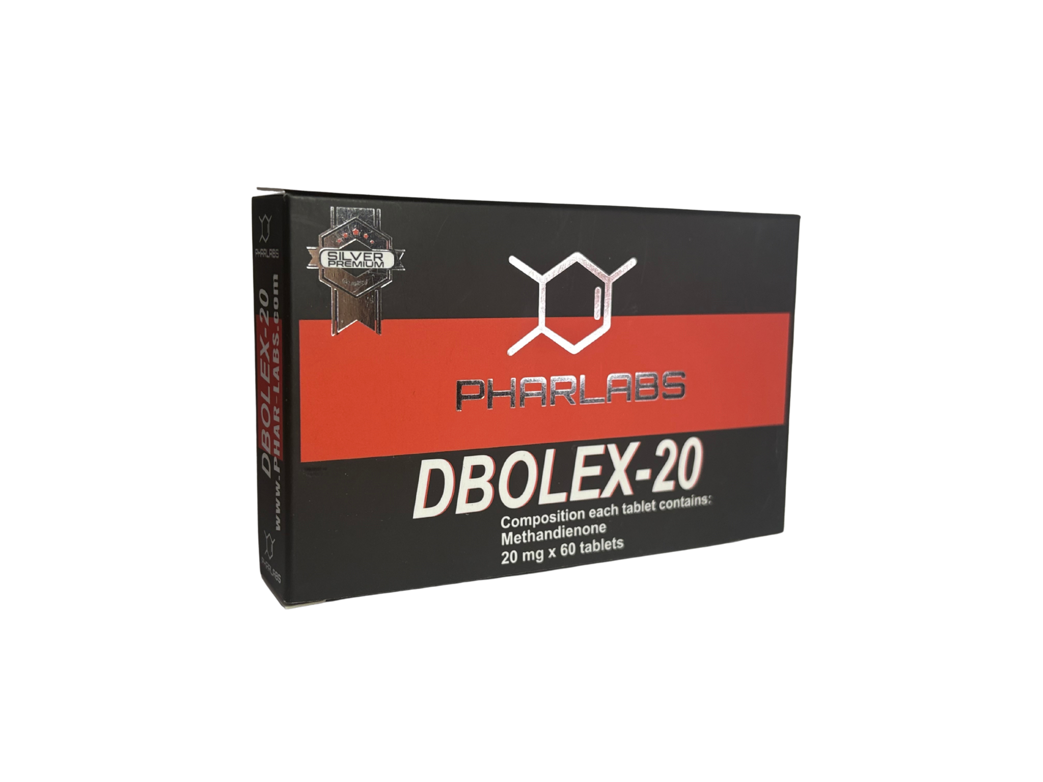 "D-BOLEX 20 MG (METANDROSTENOLONA O DIANABOL) PHAR LABS SILVER