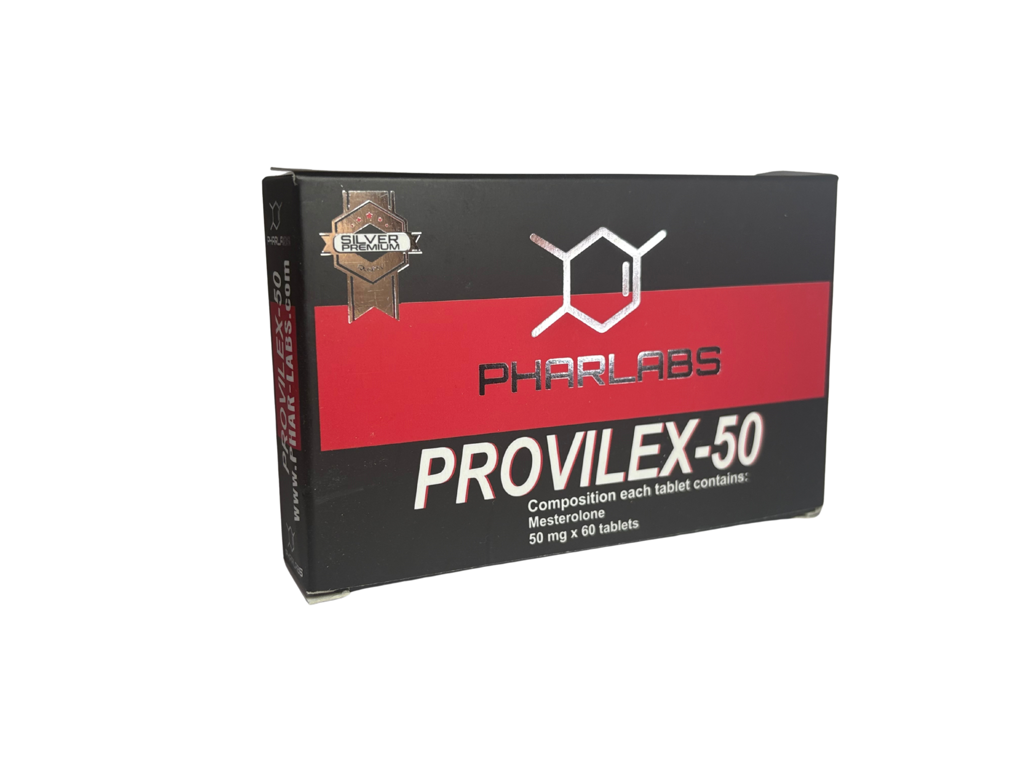 "PROVILEX 50 MG (PROVIRON O MESTEROLONE) PHAR LABS SILVER