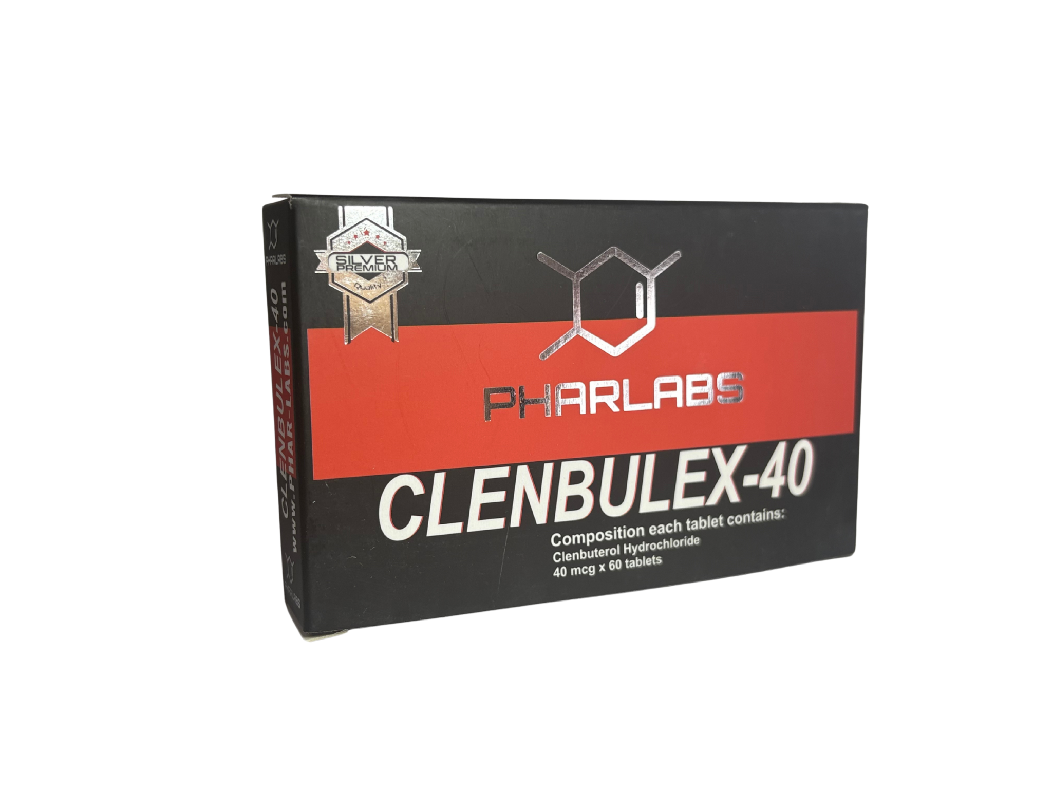 "CLENBULEX 40 MCG (CLENBUTEROL) PHAR LABS SILVER