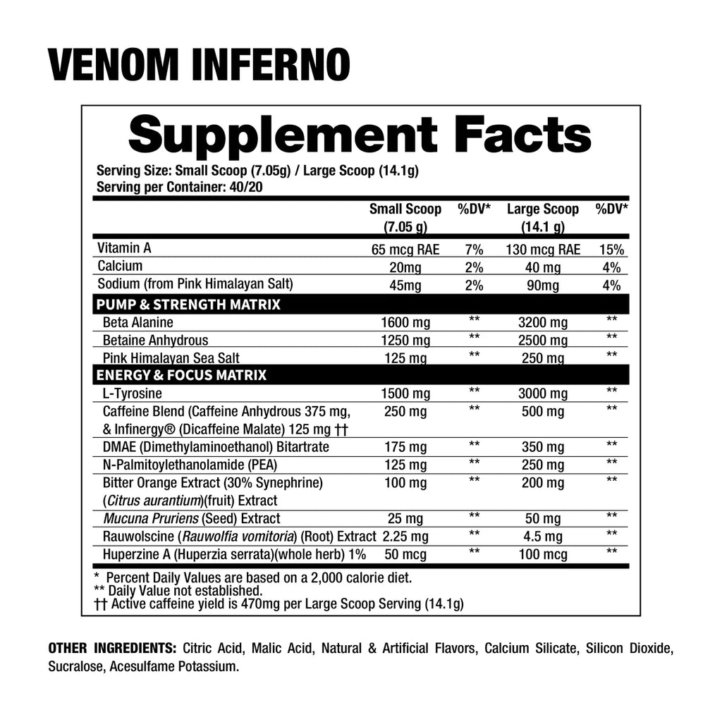 VENOM INFERNO – Dragon Pharma | Pre-Workout de Alta Intensidad
