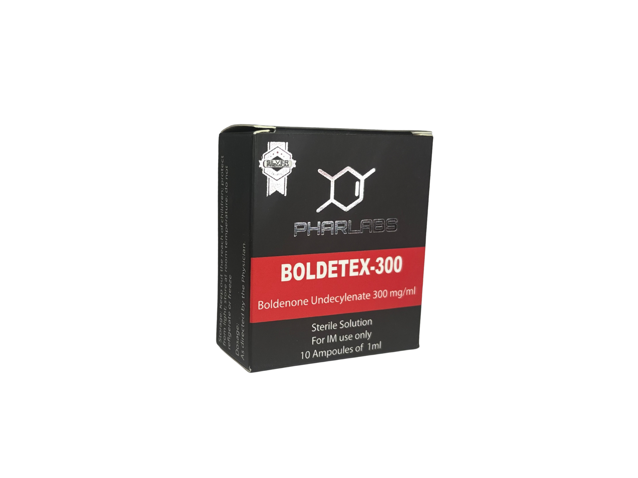 "BOLDETEX 300 MG (BOLDENONA UNDECILENATO) PHAR LABS SILVER