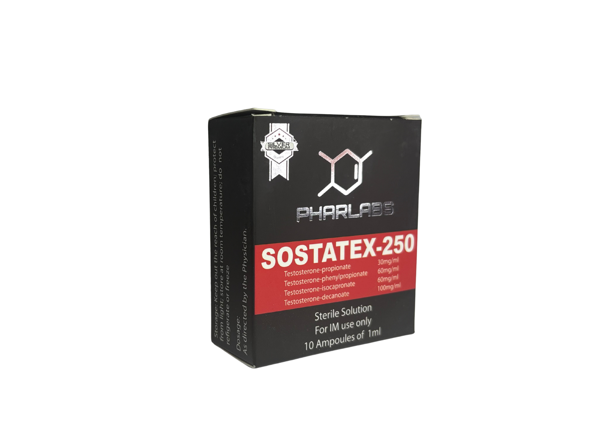 "SOSTATEX 250 MG (SOSTENON) PHAR LABS SILVER