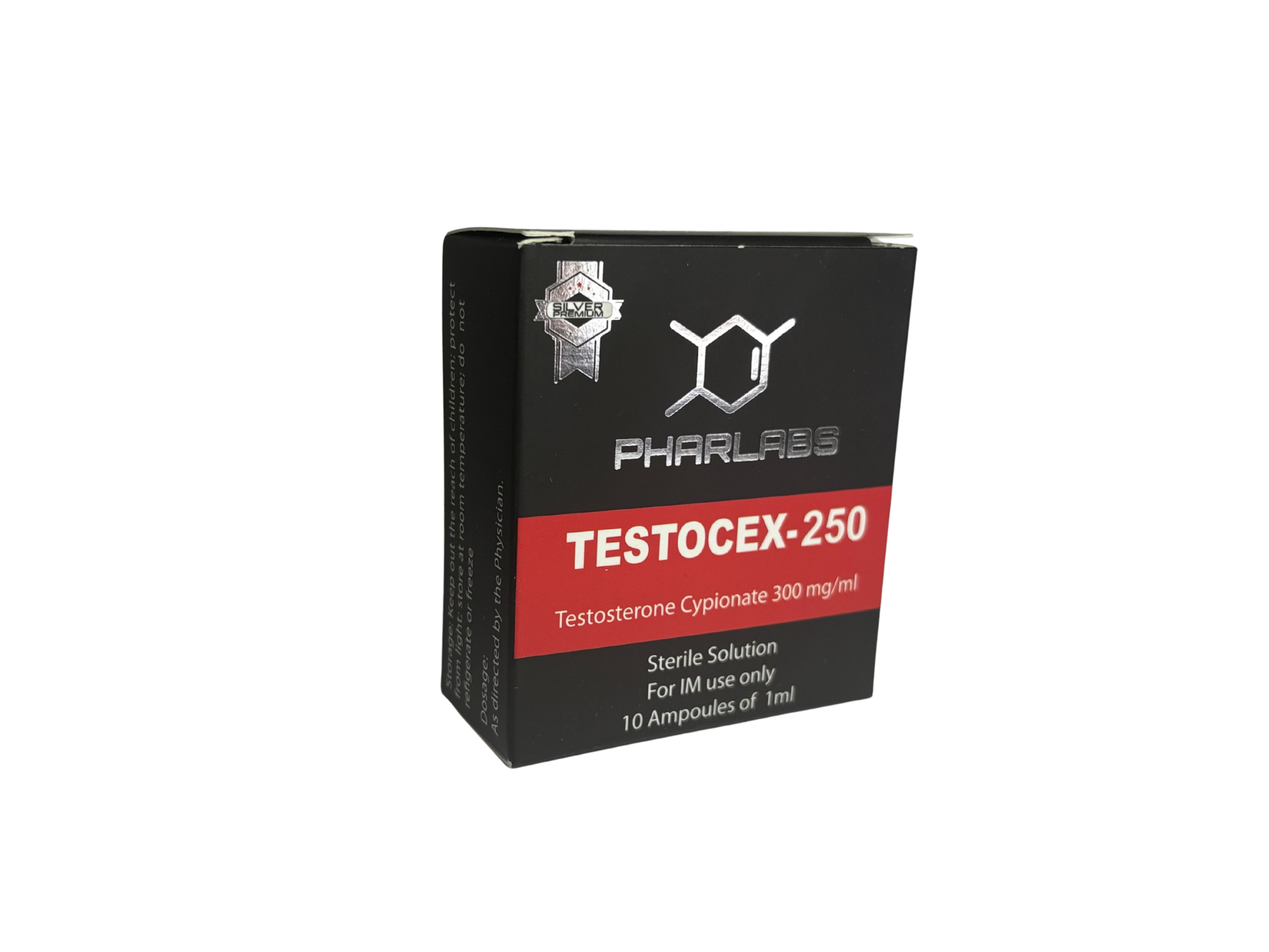 "TESTOCEX 300 MG (TESTOSTERONA CIPIONATO) PHAR LABS SILVER