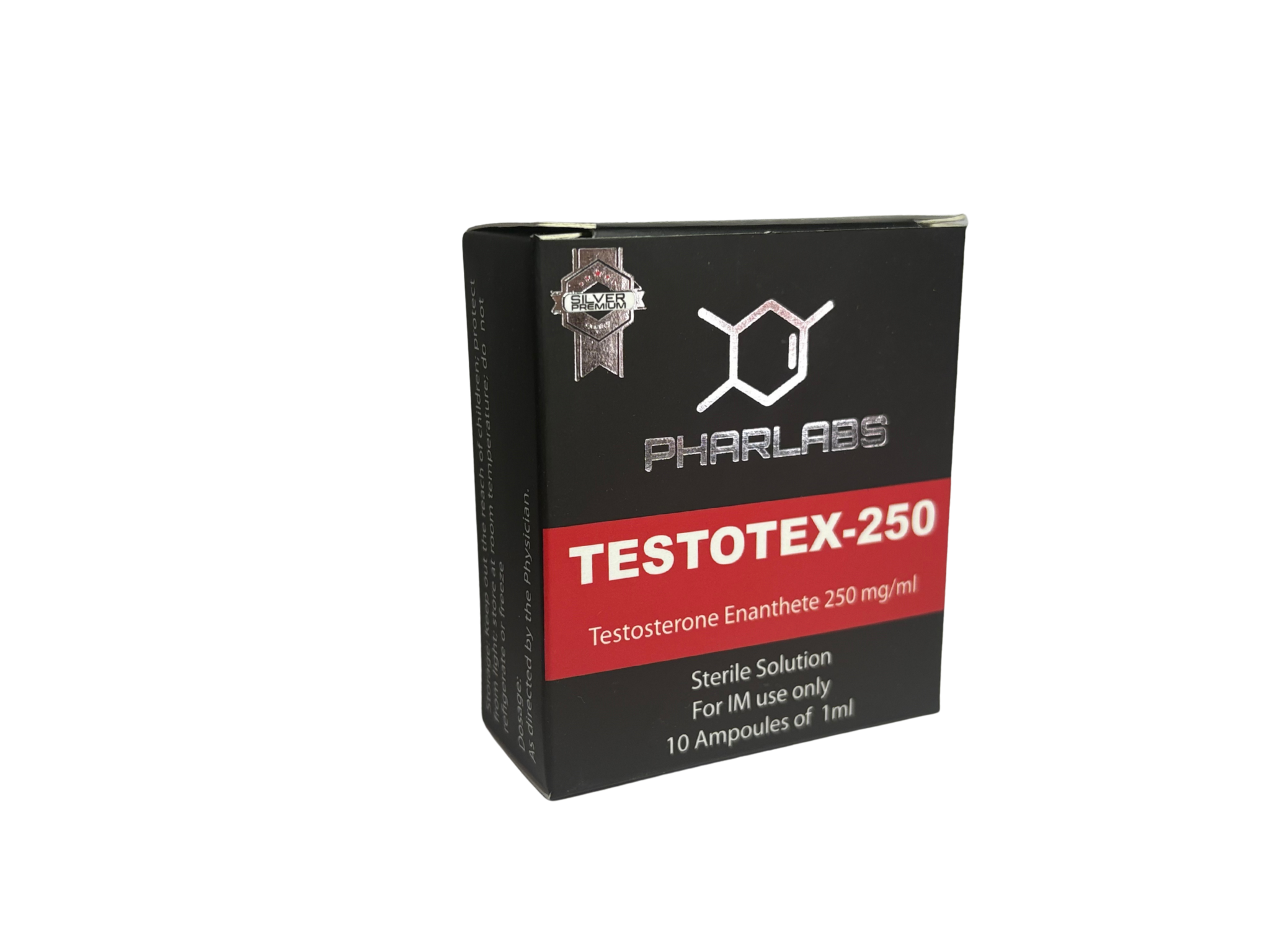"TESTOTEX 250 MG (TESTOSTERONA ENANTATO) PHAR LABS SILVER